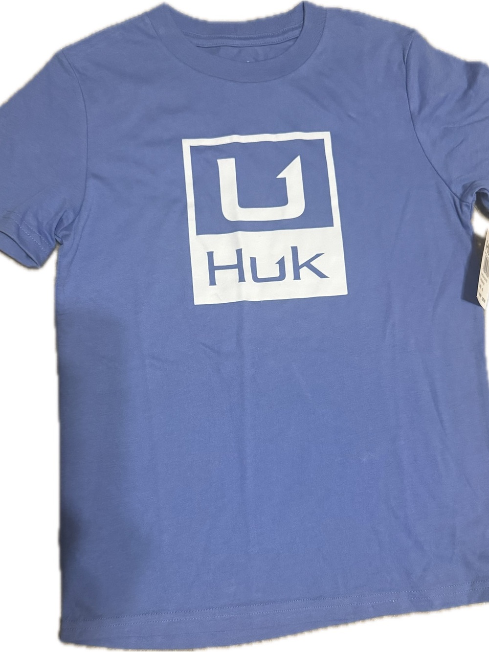 Huk Boy’s Light Blue Crew Neck Logo Tee